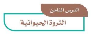 الدرس الثامن: الثروة الحيوانية